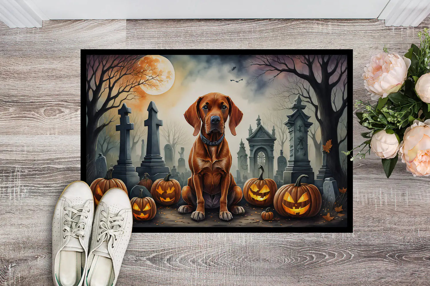 Vizsla Spooky Halloween Doormat