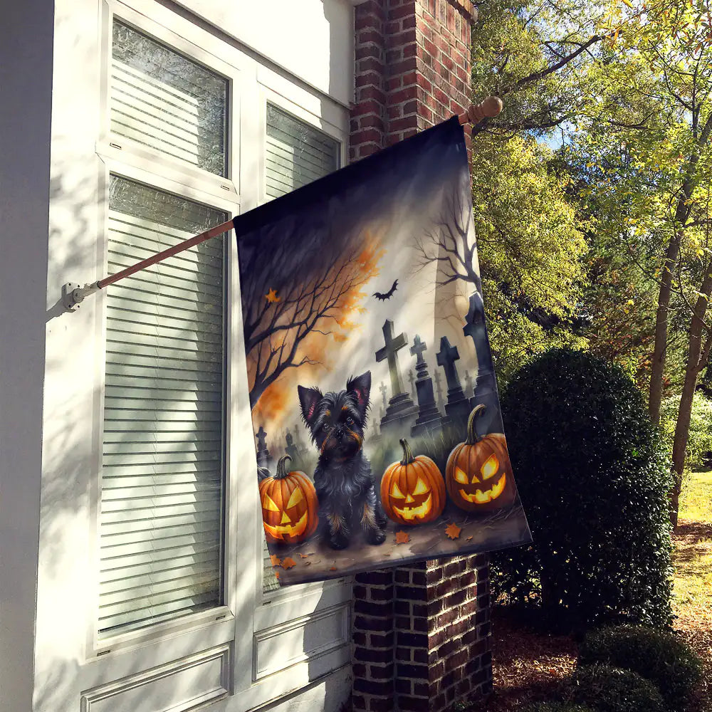 Affenpinscher Spooky Halloween House Flag