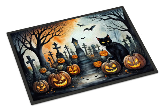 Black Cat Spooky Halloween Doormat