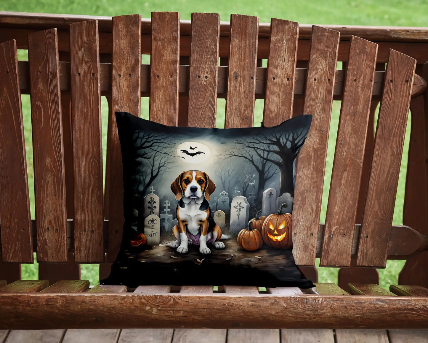 Beagle Spooky Halloween Throw Pillow