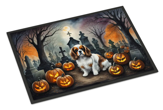 Cavalier Spaniel Spooky Halloween Doormat