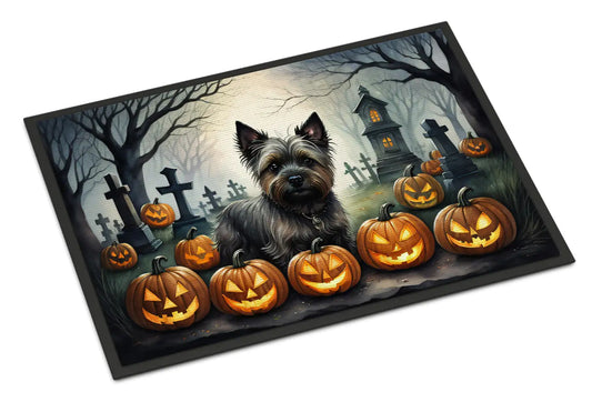 Cairn Terrier Spooky Halloween Doormat