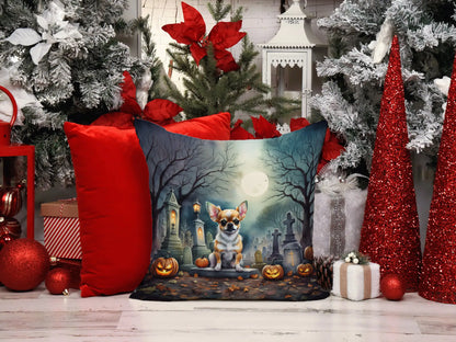 Chihuahua Spooky Halloween Throw Pillow