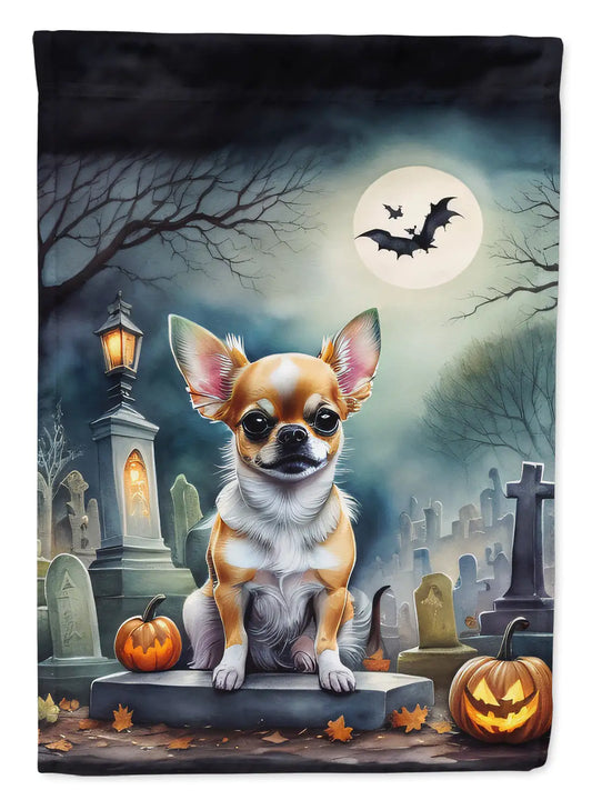 Chihuahua Spooky Halloween House Flag