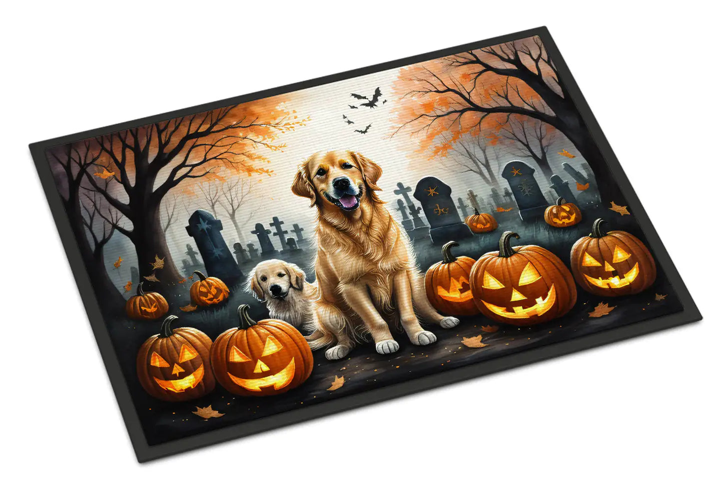 Golden Retriever Spooky Halloween Doormat