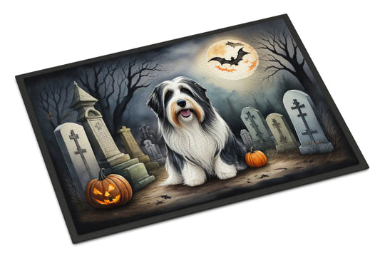 Bearded Collie Spooky Halloween Doormat