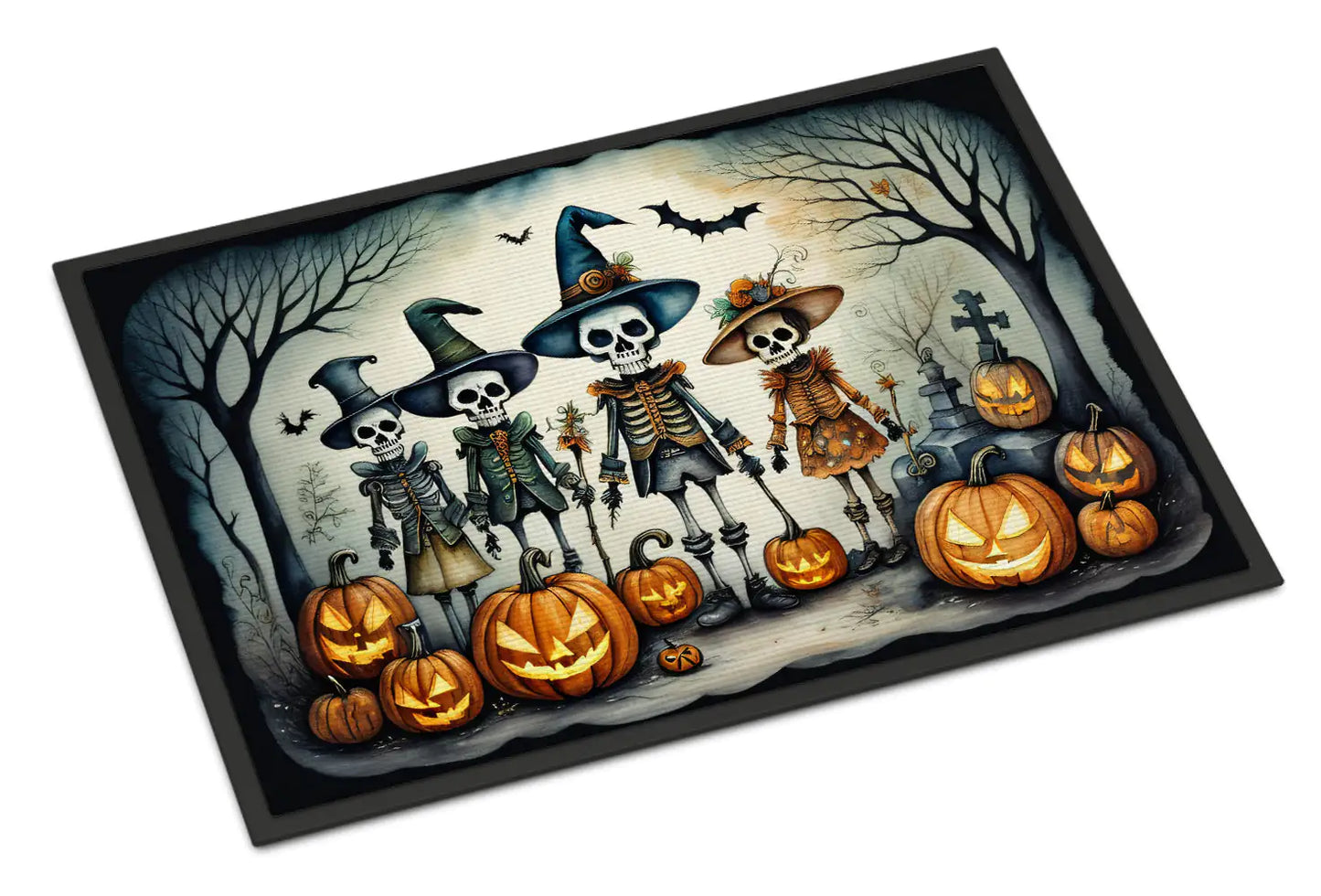 Calacas Skeletons Spooky Halloween Doormat