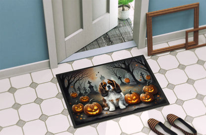 Cavalier Spaniel Spooky Halloween Doormat