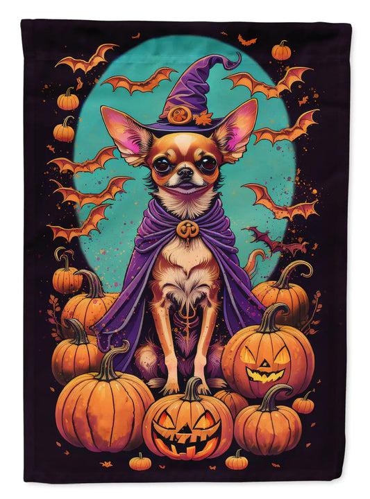 Chihuahua Witchy Halloween Garden Flag