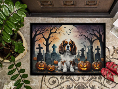 Cavalier Spaniel Spooky Halloween Doormat