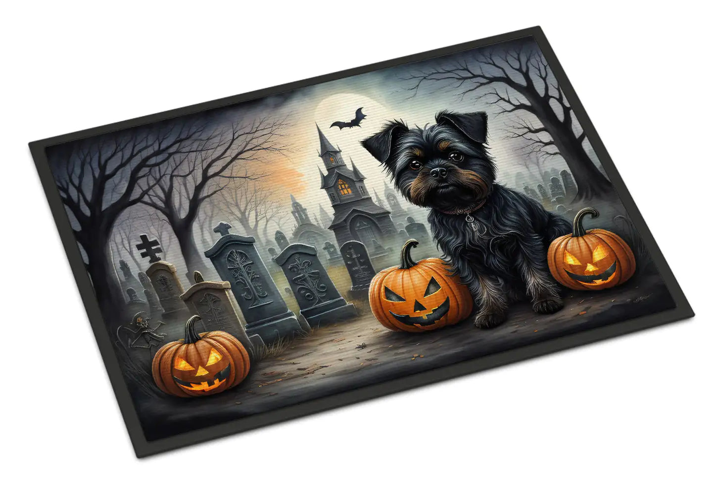 Affenpinscher Spooky Halloween Doormat