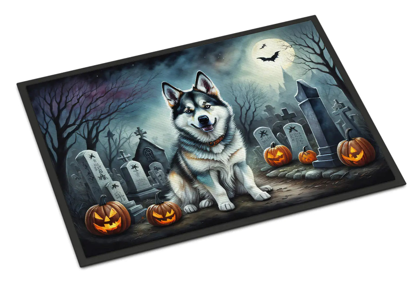 Alaskan Malamute Spooky Halloween Doormat