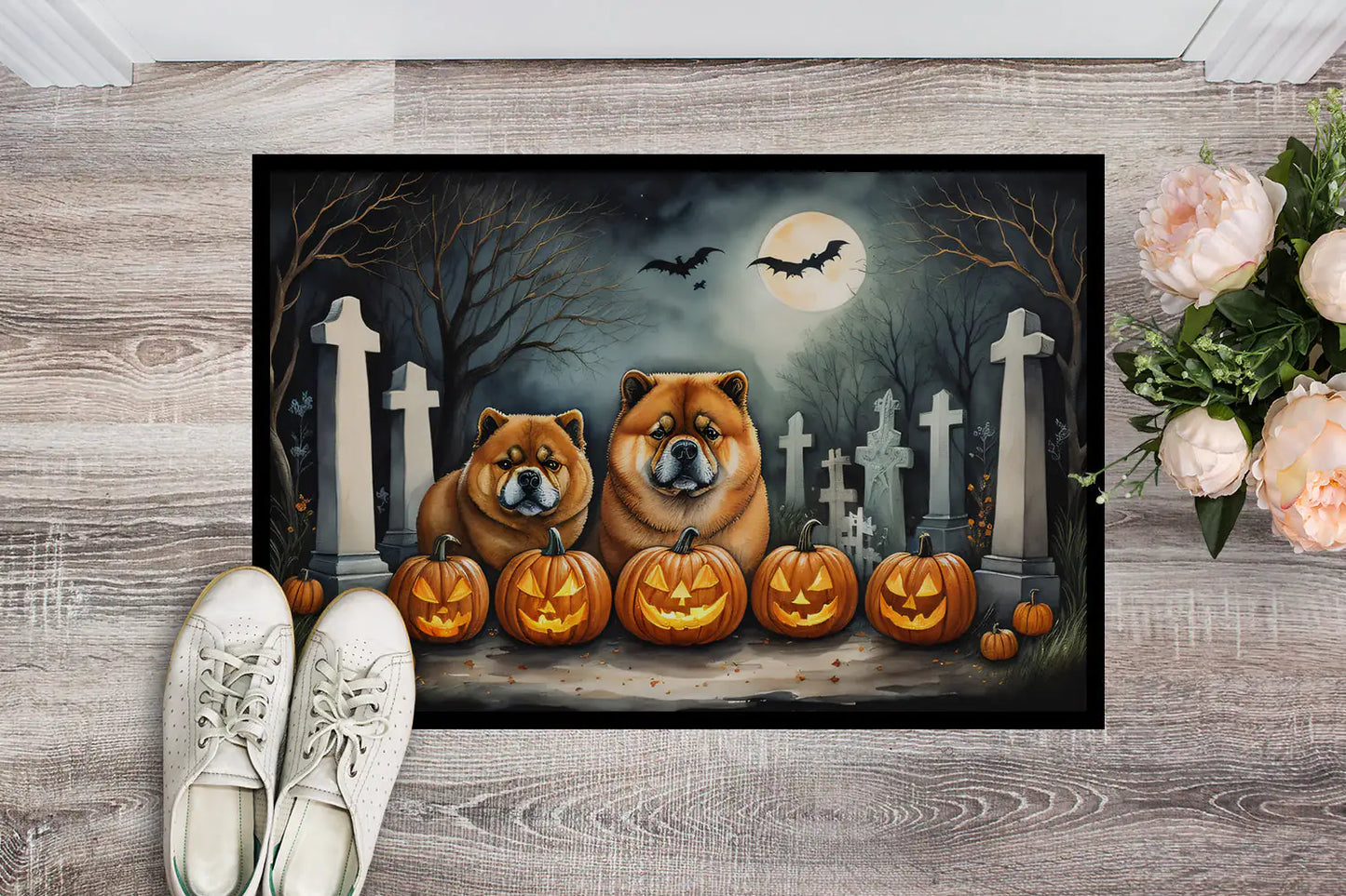 Chow Chow Spooky Halloween Doormat