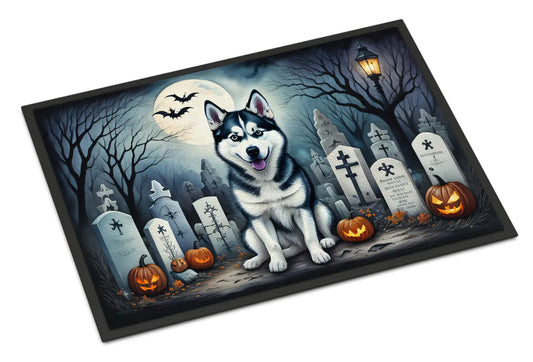 Siberian Husky Spooky Halloween Doormat