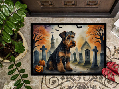 Airedale Terrier Spooky Halloween Doormat