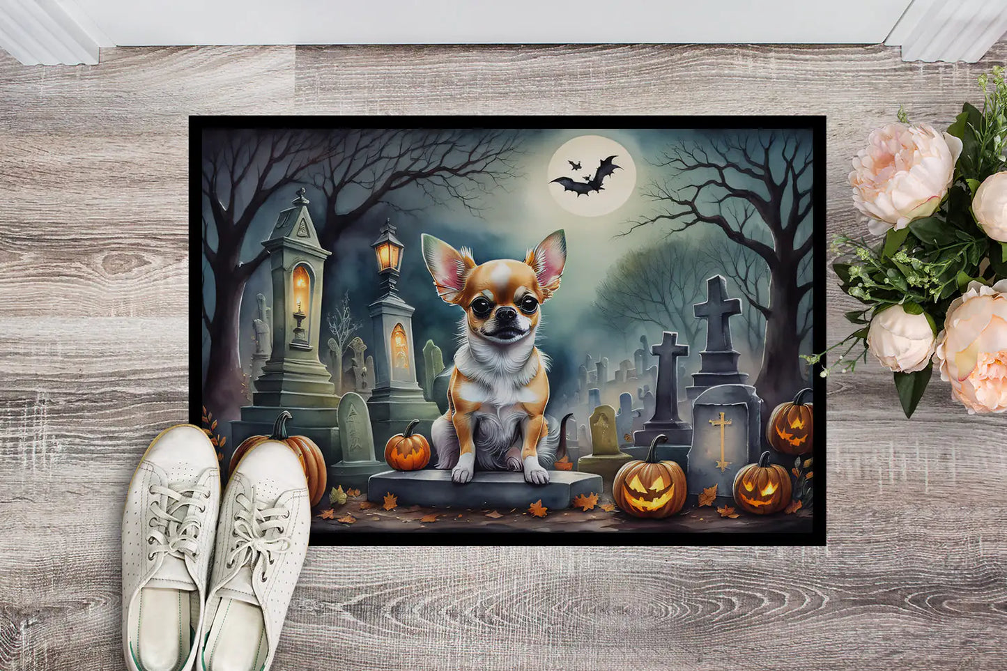 Chihuahua Spooky Halloween Doormat