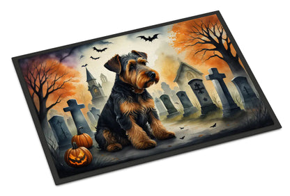 Airedale Terrier Spooky Halloween Doormat